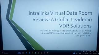 Intralinks Virtual Data Room Review A Global Leader in VDR Solutions [upl. by Spiegelman]