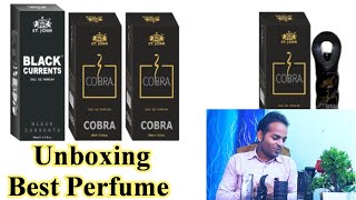 UNBOXING STJOHN Cobra 30ml Pack of 2 amp Black Current 50ml Body Perfume Combo Gift Pack [upl. by Tterb585]