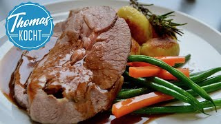 Lammbraten zu Ostern  Bratensoße  dunkle soße [upl. by Stryker]