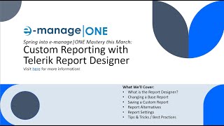 Live Webinar Custom Reporting with Telerik Report Designer [upl. by Bill]