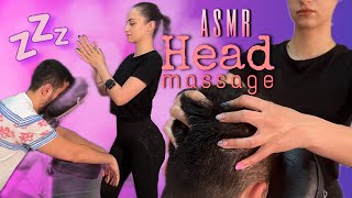 Relaxing ASMR Chair Massage  ASMR Head Scalp Neck and Back Massage [upl. by Akcimahs]