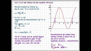 vwo A 132 A  Een formule van een sinusoïde opstellen [upl. by Riba]