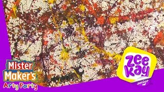 Jackson Pollock  Arty History  Mister Maker  ZeeKay Junior [upl. by Quent56]