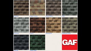 GAF Timberline roofing shingle colors [upl. by Idalina]