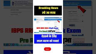 Good News 📢 IBPS RRB Clerk Result 2024 Kaise Dekhe ✅ How to Check IBPS RRB Clerk Prelims Result 2024 [upl. by Hulburt]