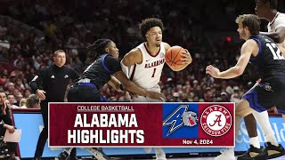 Alabamas Highlights vs UNC Asheville  Season Opener  2024 CBB [upl. by Etnuaed]