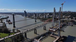 Pattullo Bridge Construction  Surrey Side Progress  240929 [upl. by Phelps]