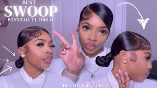 20 DEEP SIDE PART PONYTAIL 😻 UPDATED  HOW TO GET THE PERFECT MOLD  ponytail [upl. by Nabi836]