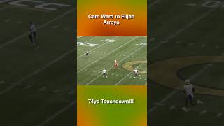 Cam Wards record breaking 74yd Touchdown [upl. by Imit240]