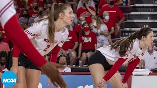 Dana Rettke amp Sydney Hilley have Wisconsin volleyball in 3rd straight semis [upl. by Pitt]