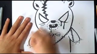 wie zu zeichnen ein Teddybär Graffiti [upl. by Bobina]