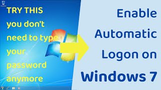 EnableDisable Automatic login in Windows 7 Autologon to Windows 7 without typing password [upl. by Nannerb696]