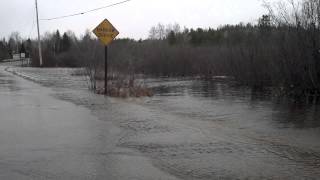 Road flooded in Upper Michigan [upl. by Otha]