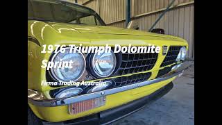 1976 Triumph Dolomite Sprint at Firma Australia wwwfirmaautocom [upl. by Felike]