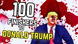 100 Finishers to Donald Trump in WWE 2K24 [upl. by Yennaiv]