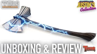 Thor Stormbreaker Metal Avengers Endgame Review  Life Size Prop Replica [upl. by Enneibaf802]