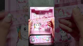 Unboxing unicorn stationery asmr shorts viral stationery unboxing [upl. by Artied664]