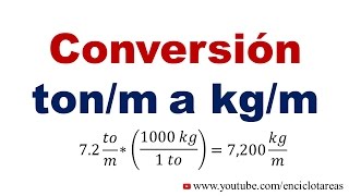 Convertir de Toneladasmetros a kilogramosmetros tom a kgm [upl. by Sebastiano156]