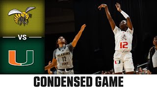 Alabama State vs Miami Condensed Game  202324 ACC Women’s Basketball [upl. by Shanney]