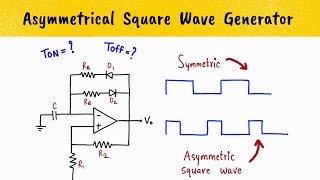 Asymmetrical Astable Multivibrator  Circuit Diagram Working Important Equations [upl. by Yelsna]