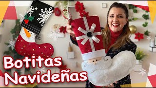 Botitas Navideñas de Santa 🎅🏻 y Muñeco de Nieve ☃️  Chuladas Creativas  Christmas DIY [upl. by Aerol]