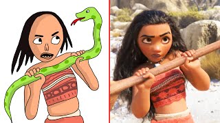 Moana You Are Welcome Song Drawing Meme  Try Not to Laugh 😂 [upl. by Anaehs]