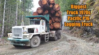 Biggest Truck 1970s Pacific P16 150 Ton Logging Truck [upl. by Dlopoel717]