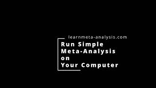 Run Simple MetaAnalysis on your Computer [upl. by Adaiha]