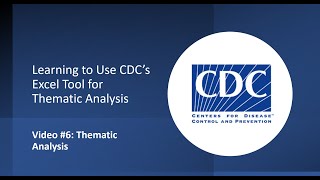 Excel Tool Tutorial 6 Thematic Analysis [upl. by Seraphim]