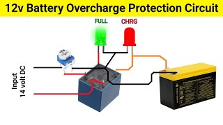 12v Battery Charging Protection Circuit auto cut [upl. by Indys]