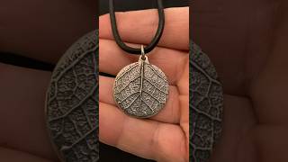 Delft clay casting silver leaf pendant [upl. by Malloy]