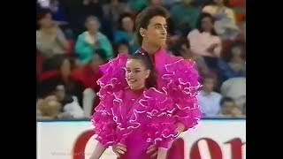 Ekaterina Gordeeva and Sergei Grinkov 1990 Worlds Exhibition quotMelancholy Manquot quotChaChaChaquot [upl. by Eniamzaj893]