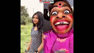 Amala vs Legend❤️🖤 trending amalashaji duet love ytshorts dance shorts trending viralshorts [upl. by Eecyak]