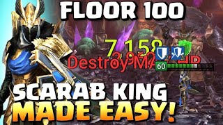 Vergis SOLOs floor 100 SCARAB KING effortlessly Raid Shadow Legends Vergis Guide [upl. by Enahpad]