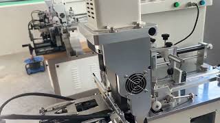 Ultrasonic Garment Satin Ribbon Label Cutting and Folding Machine with Center Folding [upl. by Bradleigh]