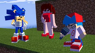 Friday Night Funkin’ VS Minecraft Sonic  Funkin For Hire Retake But Minecraft FNF Mod [upl. by Chesney690]