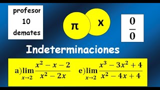 INDETERMINACIONES de LÍMITES 00 TUTORIAL Ejercicios resueltos  1 2 bachillerato [upl. by Tteltrab]