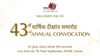 43rd Convocation of IRMA [upl. by Akenihs75]