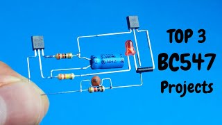 NEW TOP 3 BC547 Transistor Projects [upl. by Shu]