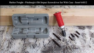 1 Harbor Freight  Pittsburgh 6 Bit Impact Screwdriver Set With Case  Item 64812 [upl. by Eardna]