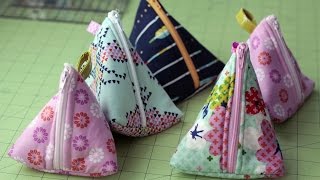 DIY Triangle Zipper Pouch Tutorial [upl. by Esidnak]