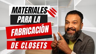 Materiales para la fabricación de closets closetdemadera closetsdemdf closetsdemelamina [upl. by Eiliak]