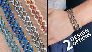 EASY Crystal Netted Bracelet Tutorial  DIY Beaded Bracelet Tutorial [upl. by Sommers452]