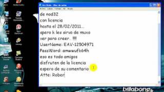 Licencia Nod32 2011 [upl. by Mik]