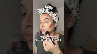 FULL COVERAGE FOUNDATION ROUTINE makeup loreal makeuptutorial contour oilyskin shorts [upl. by Nileve479]