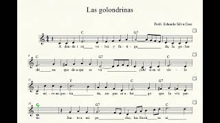 Las golondrinas partitura y letra [upl. by Chapell]