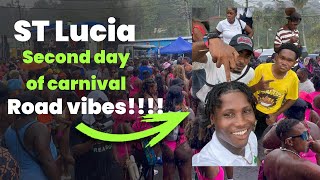 ST Lucia second of carnival 2024  epic Road vibes  DAY TWO [upl. by Aksel]