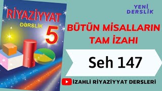 5ci sinif seh Riyaziyyat 147 Deyisenli ifadelerİfadelerin sadelesdirilmesi butun misallarin helli [upl. by Ebony]