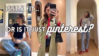 recreating pinterest outfits 🍒💌🤍 is it a fit or is it just pinterest [upl. by Nolaf]