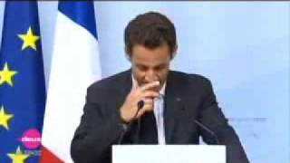 NICOLAS SARKOZY UBRIACO AL SUMMIT DEL G8 [upl. by Aynav851]